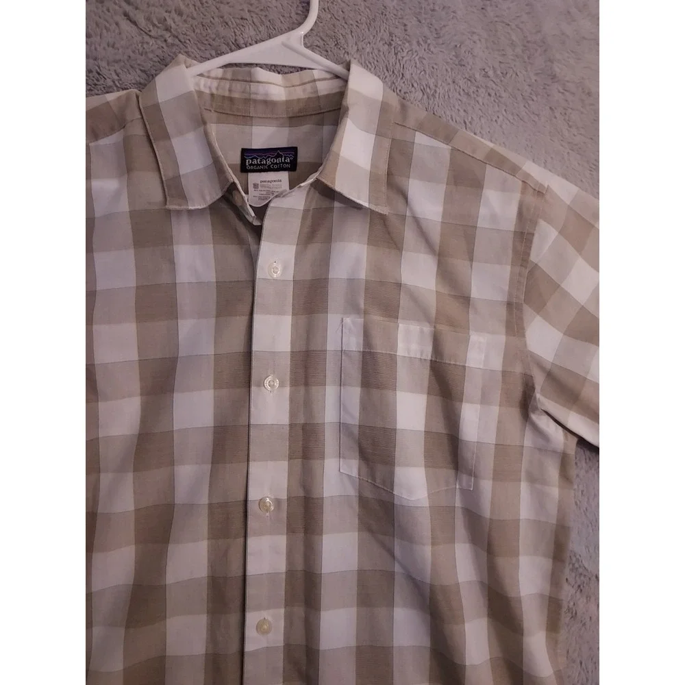 Patagonia Shirt Mens Medium Fezzman Organic Cotton Blend Lightweight Casual M